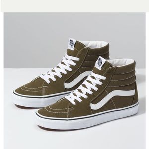 EUC SK8-Hi Vans Oliver green  hightop women 8.5
